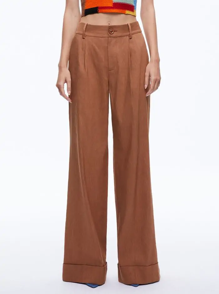 TOMASA CUFFED LINEN TROUSER